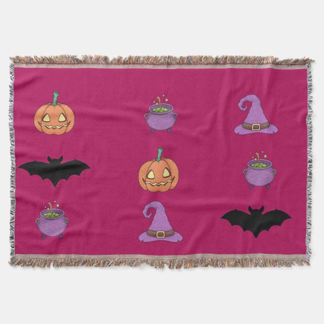 "Halloween Blanket - Mysiga Spooky Nights" Filt (Framsidan)