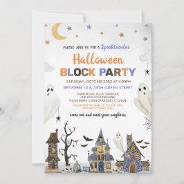 Halloween Block Party Inbjudningar
