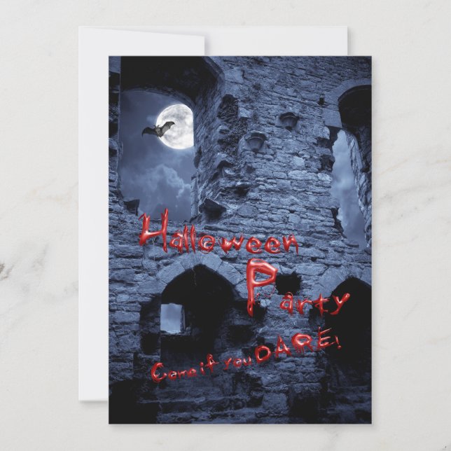 Halloween-blockpartiinbjudan Inbjudningar (Framsida)