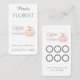 Halloween Blommarrangemang Butik Varumärke Lojalitetskort