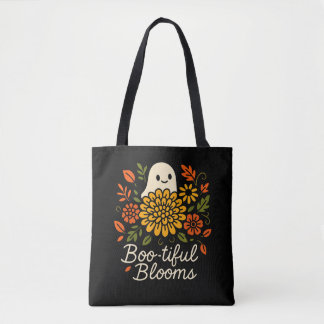 Halloween Blommigt Ghost Fall Flowers Spooky Tygkasse