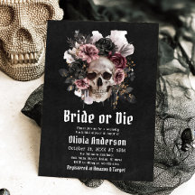 Halloween-Blommigt Skullbrid eller De-Möhippa