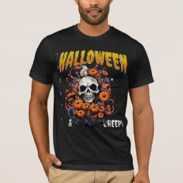 Halloween Blommigt Spooky Graphic T-shirt