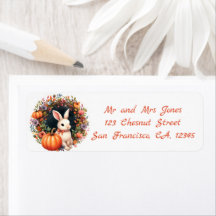 Halloween Blommigt Utandning - Kanin - Adress