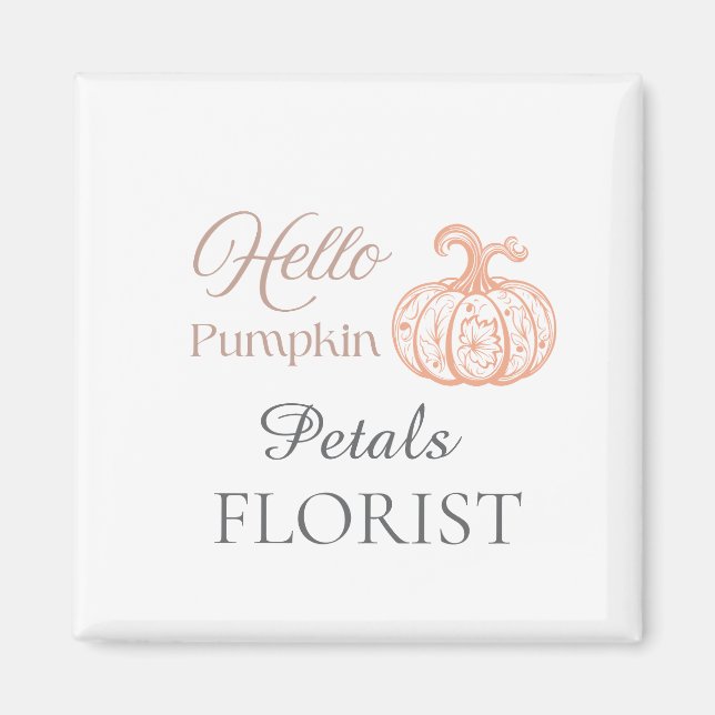 Halloween Blomsterbutik Varumärkesidentitet med Ha Magnet (Framsidan)