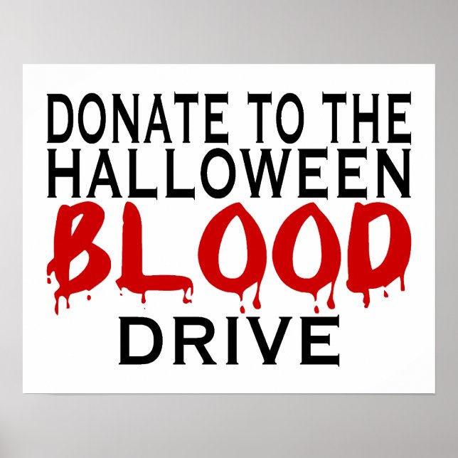 Halloween Blood Drive Poster (Framsidan)