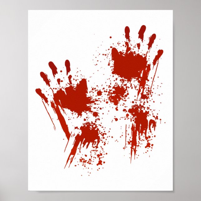 Halloween Blood Händer Costume Zombie Outfit Poster (Framsidan)