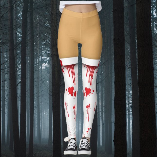 Halloween Blood Splattered Nurse Stockings Leggings (Skapare uppladdad)