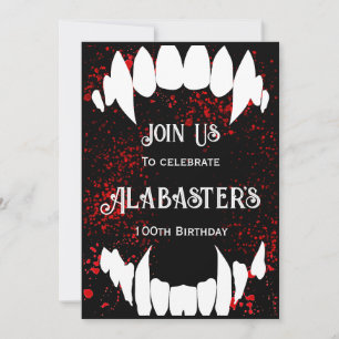 Halloween Blood Vampire Birthday-inbjudningar Inbjudningar