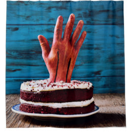 Halloween Bloody Hand i kummelgardinridå
