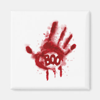Halloween Bloody hand och boo T-Shirt - Pumpkin Sh Magnet