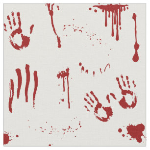Halloween Bloody Handprint och Blood Splatter Tyg