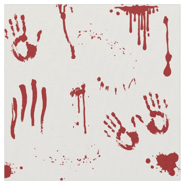 Halloween Bloody Handprint och Blood Splatter Tyg (Närbild)