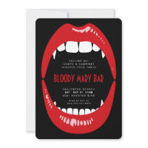 Halloween Bloody Mary Vampire Brunch-inbjudan