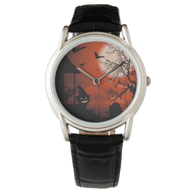 Halloween Bloody Moonlight Nightmare Armbandsur (Framsida)
