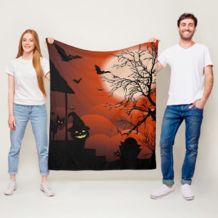 Halloween Bloody Moonlight Nightmare Fleecefilt