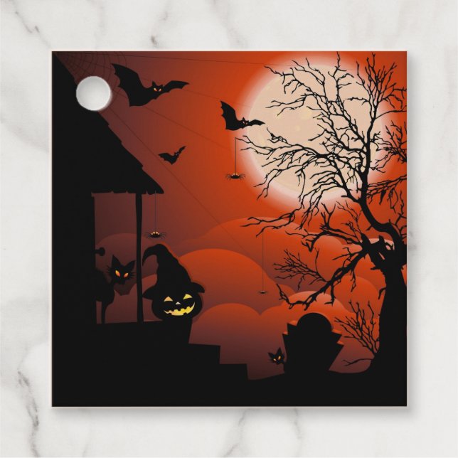 Halloween Bloody Moonlight Nightmare Gåvor Etiketter (Framsida)