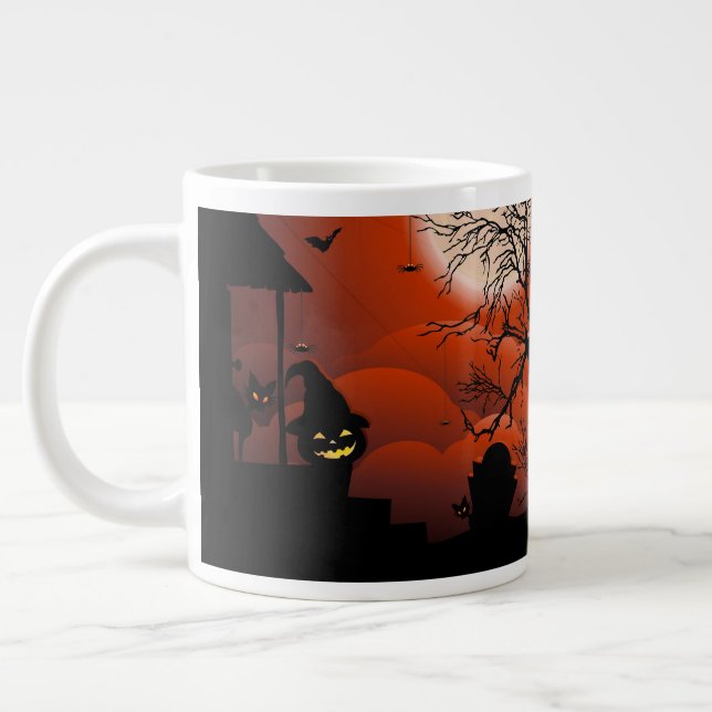 Halloween Bloody Moonlight Nightmare Jumbo Mugg (Vänster)