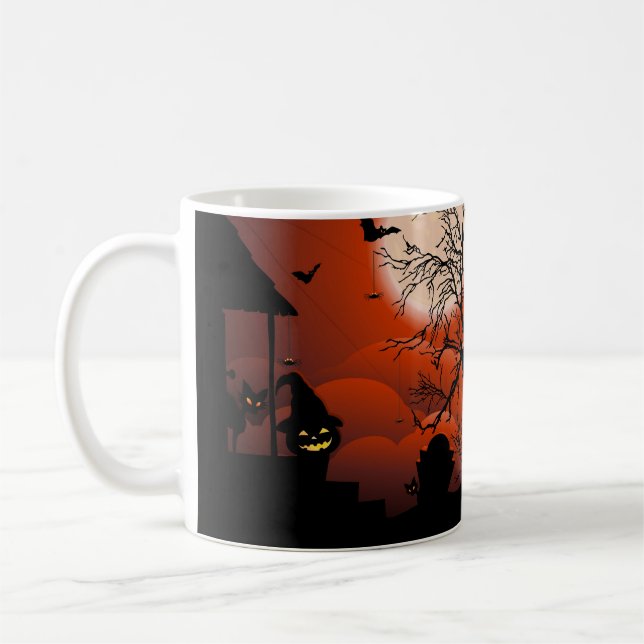 Halloween Bloody Moonlight Nightmare Kaffemugg (Vänster)