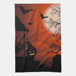 Halloween Bloody Moonlight Nightmare Kökshandduk