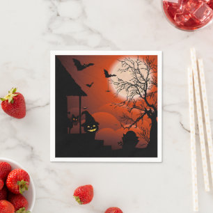 Halloween Bloody Moonlight Nightmare Pappersservett