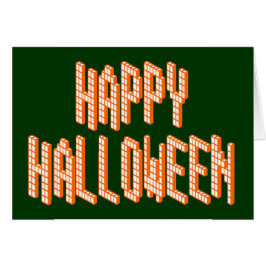 Halloween Blox-text Hälsningskort