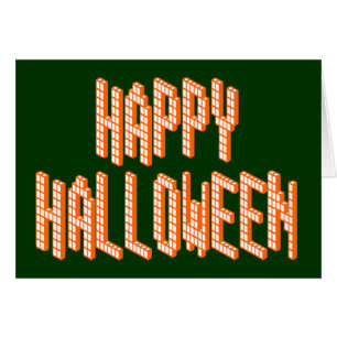 Halloween Blox-text Hälsningskort