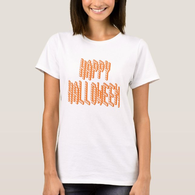 Halloween Blox-text Tee Shirt (Framsida)