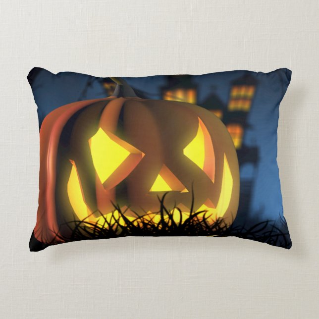 Halloween Blue Accent Pillow Prydnadskudde (Framsidan)