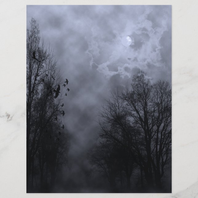 Halloween Blue Mist Himlar med Ravens Flyer (Framsidan)