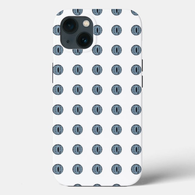 Halloween Blue Polka Dot Öga (Baksida)