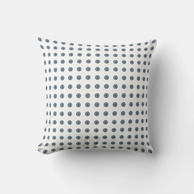 Halloween Blue Polka Dot Öga Kudde (Framsida)
