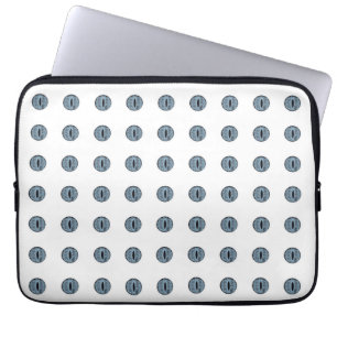 Halloween Blue Polka Dot Öga Laptop Fodral