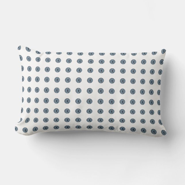 Halloween Blue Polka Dot Öga Lumbarkudde (Framsida)