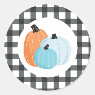Halloween Blue Pumpkins Black Play Runt Klistermärke