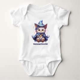 Halloween Blue Witch Kitten T Shirt