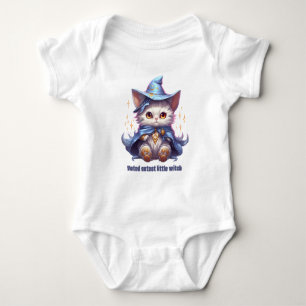 Halloween Blue Witch Kitten T Shirt