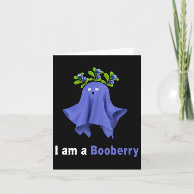 Halloween Blueberry Costume Ghost Funny Blueberry Kort (Framsida)