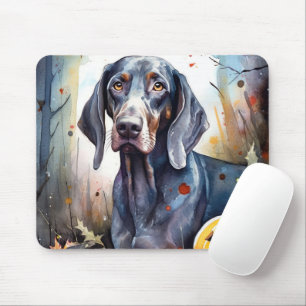 Halloween Bluetick Coonhound med pumpor Scary Musmatta
