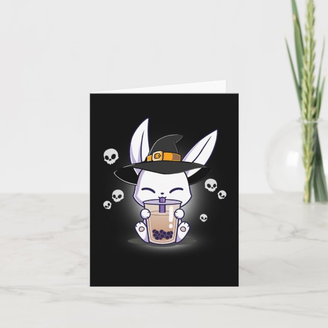 Halloween Bo Bunny Kawaii Anime Witch Bunny Bo Kort (Framsida)