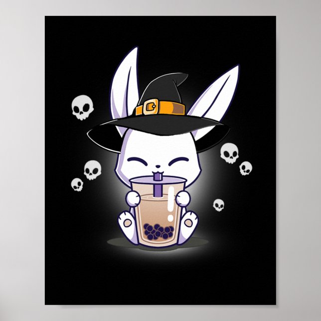 Halloween Bo Bunny Kawaii Anime Witch Bunny Bo Poster (Framsidan)