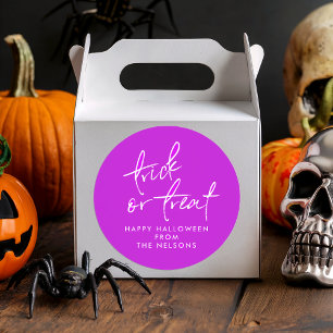 Halloween-bockdetikett Runt Klistermärke