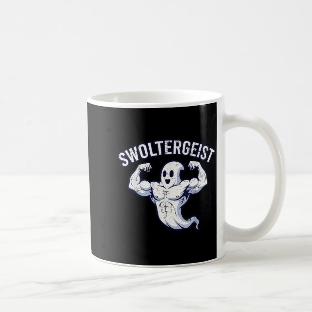 Halloween Bodybuilding Spöke Roligt Swoltergeist Kaffemugg (Höger)