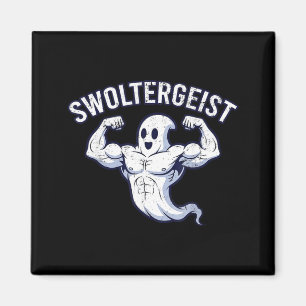 Halloween Bodybuilding Spöke Roligt Swoltergeist Magnet