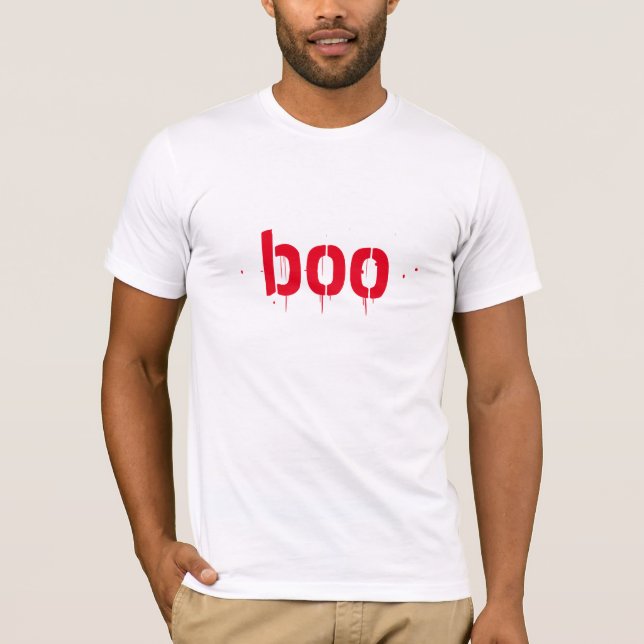 Halloween-boet-röd, jävla läskskrämmande t shirt (Framsida)
