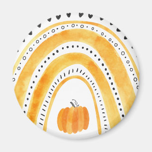 Halloween Boho Rainbow & Pumpkin Mönster Magnet