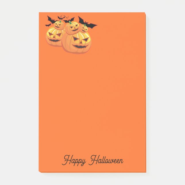 Halloween-bokanteckningar Post-it Block (Framsida)
