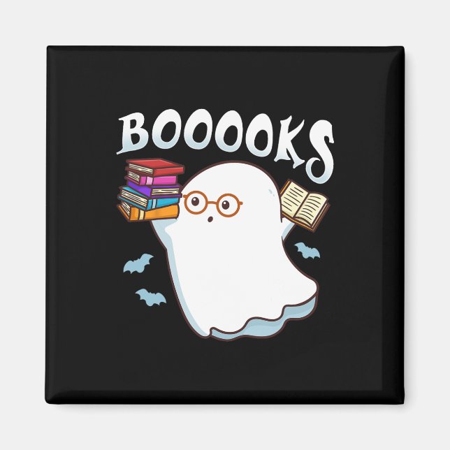 Halloween Bokar Librarian English Lacher Reader R Magnet (Framsidan)