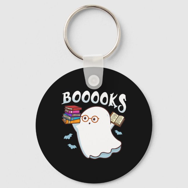 Halloween Bokar Librarian English Lacher Reader R Nyckelring (Framsida)