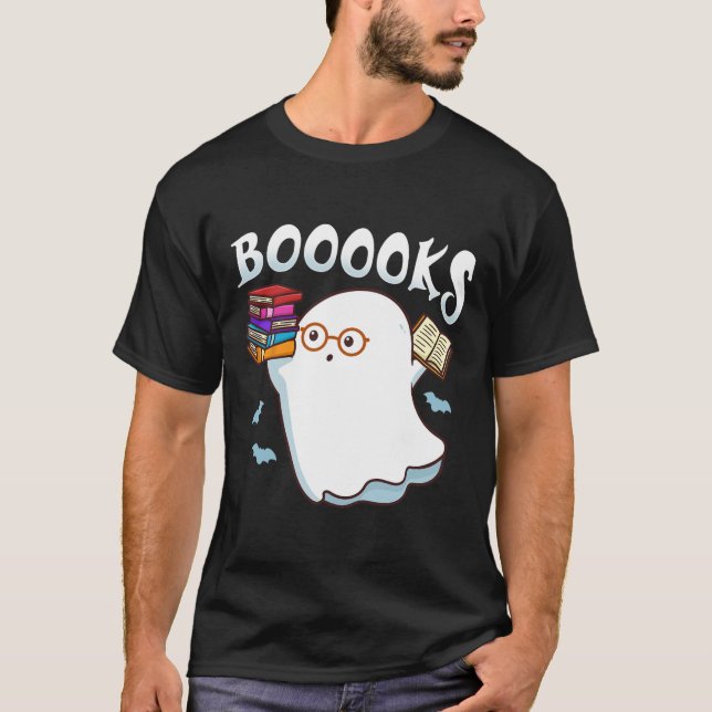 Halloween Bokar Librarian English Lacher Reader R T Shirt (Framsida)